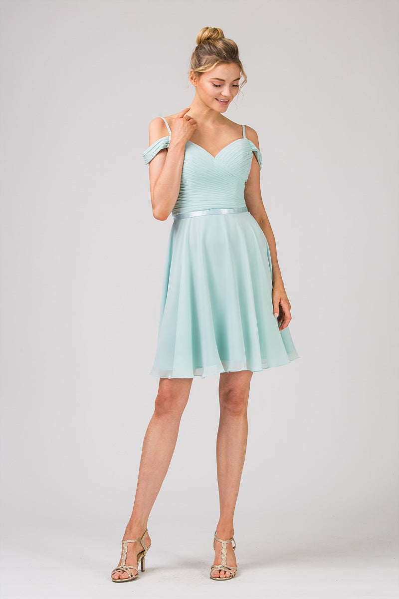 Off Shoulder Chiffon Short – You & Me Fashion